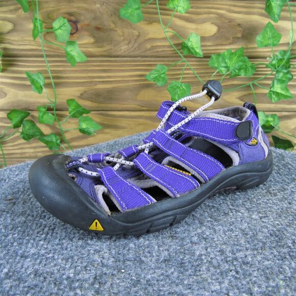 KEEN Gladiator Newport Girl Y 2 Medium Sandal Purple Synthetic Drawstring - Picture 1 of 6